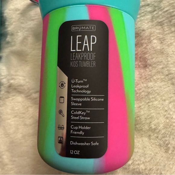 NEW! BRUMATE Mommy & Me Neon Rainbow Swirl Resa 25oz & 12oz LEAP Straw Tumblers - Picture 12 of 16